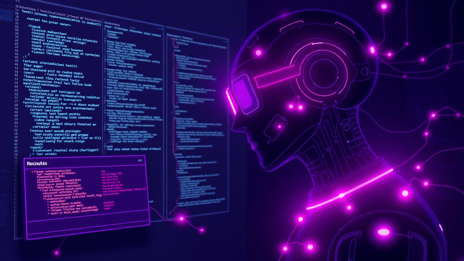 AI coding agent reasoning through a complex software codebase across terminal, tests, documentation, and pull requests
